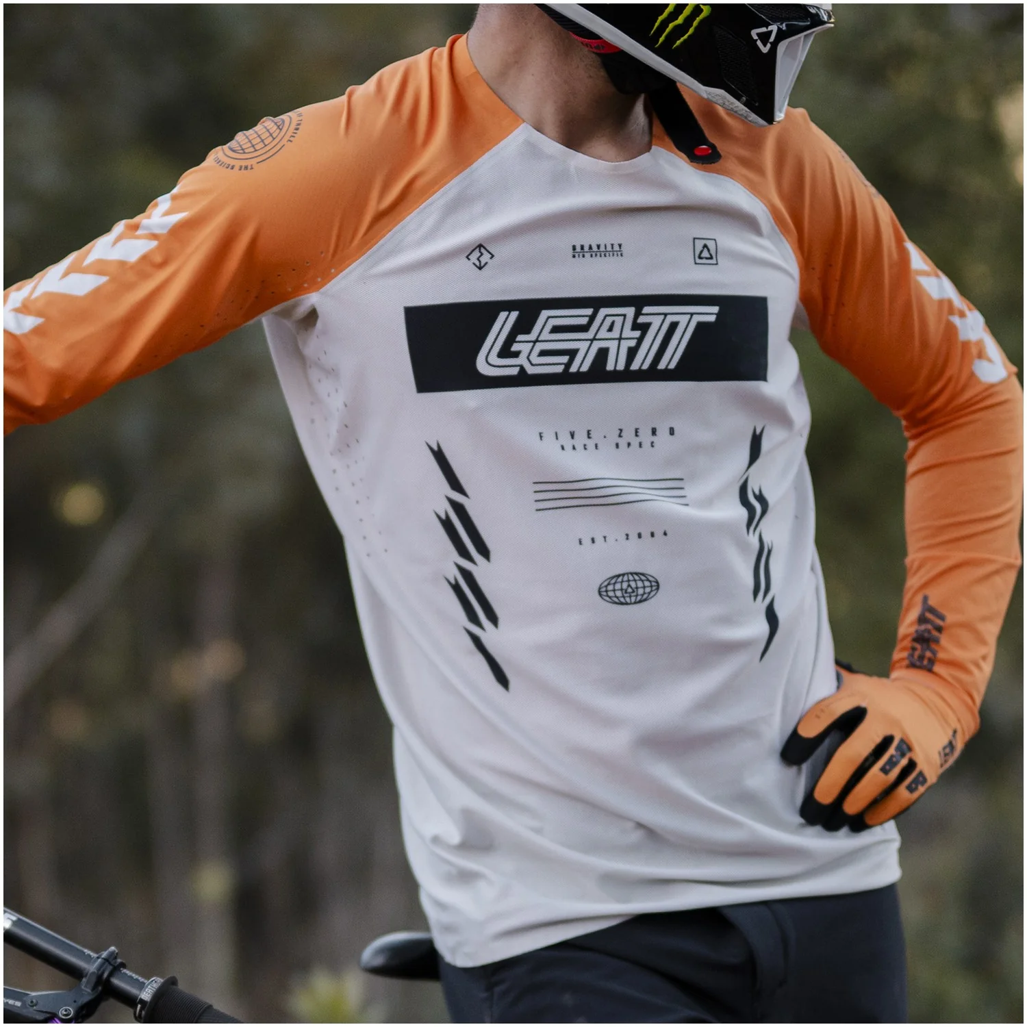 Jersey Leatt MTB Manga Larga Gravity 5.0 Amarillo Racing - Image 14