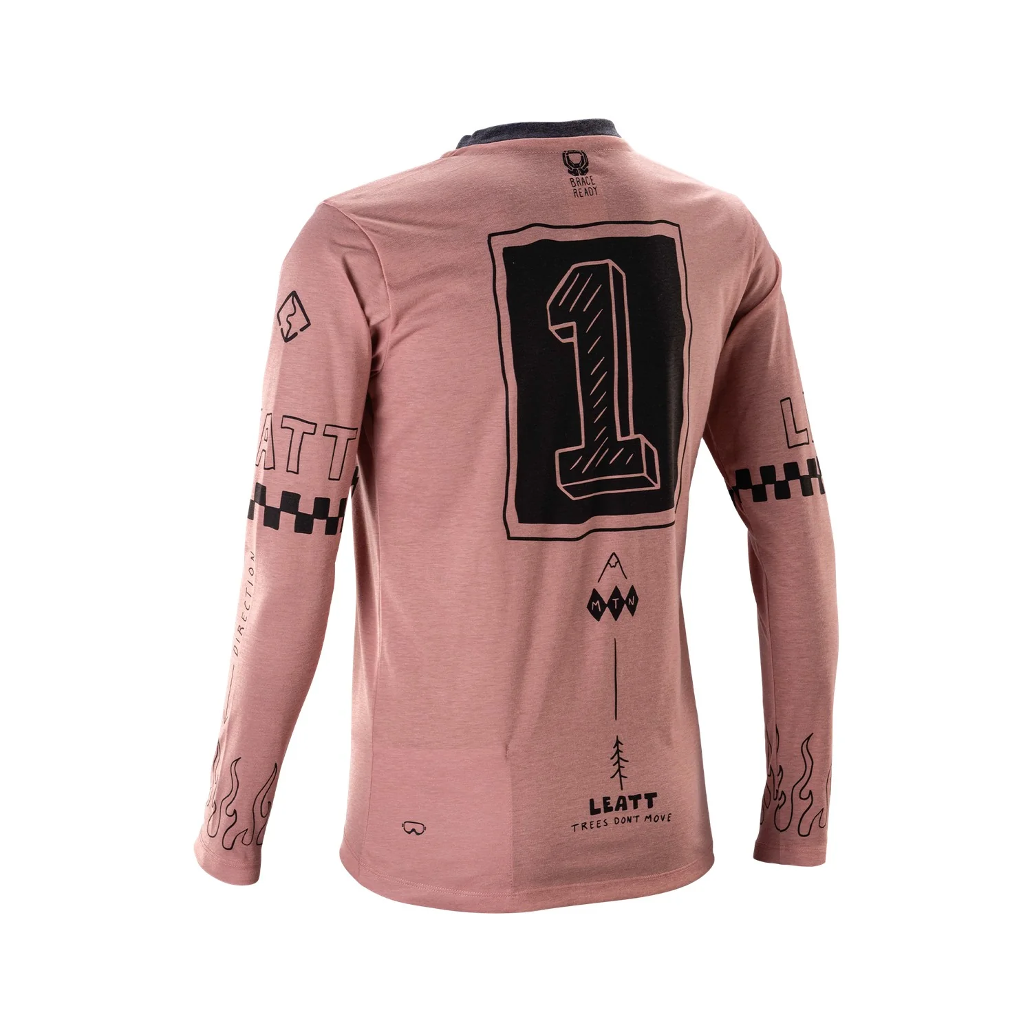 Jersey Leatt MTB Manga Larga Mujer Gravity 3.0 Polvo Rosa - Image 7
