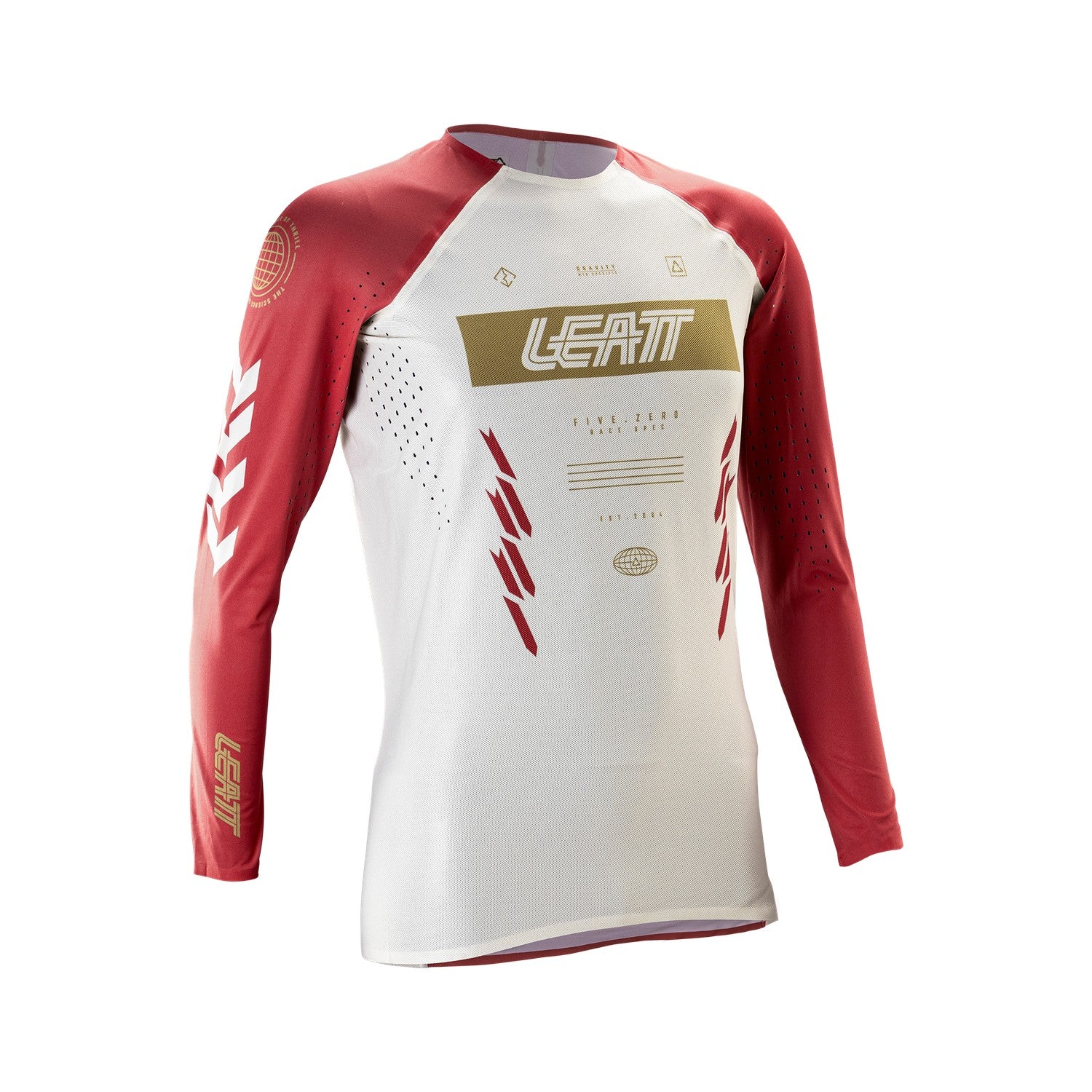 Jersey Leatt MTB Manga Larga Mujer Gravity 5.0 Rojo Racing