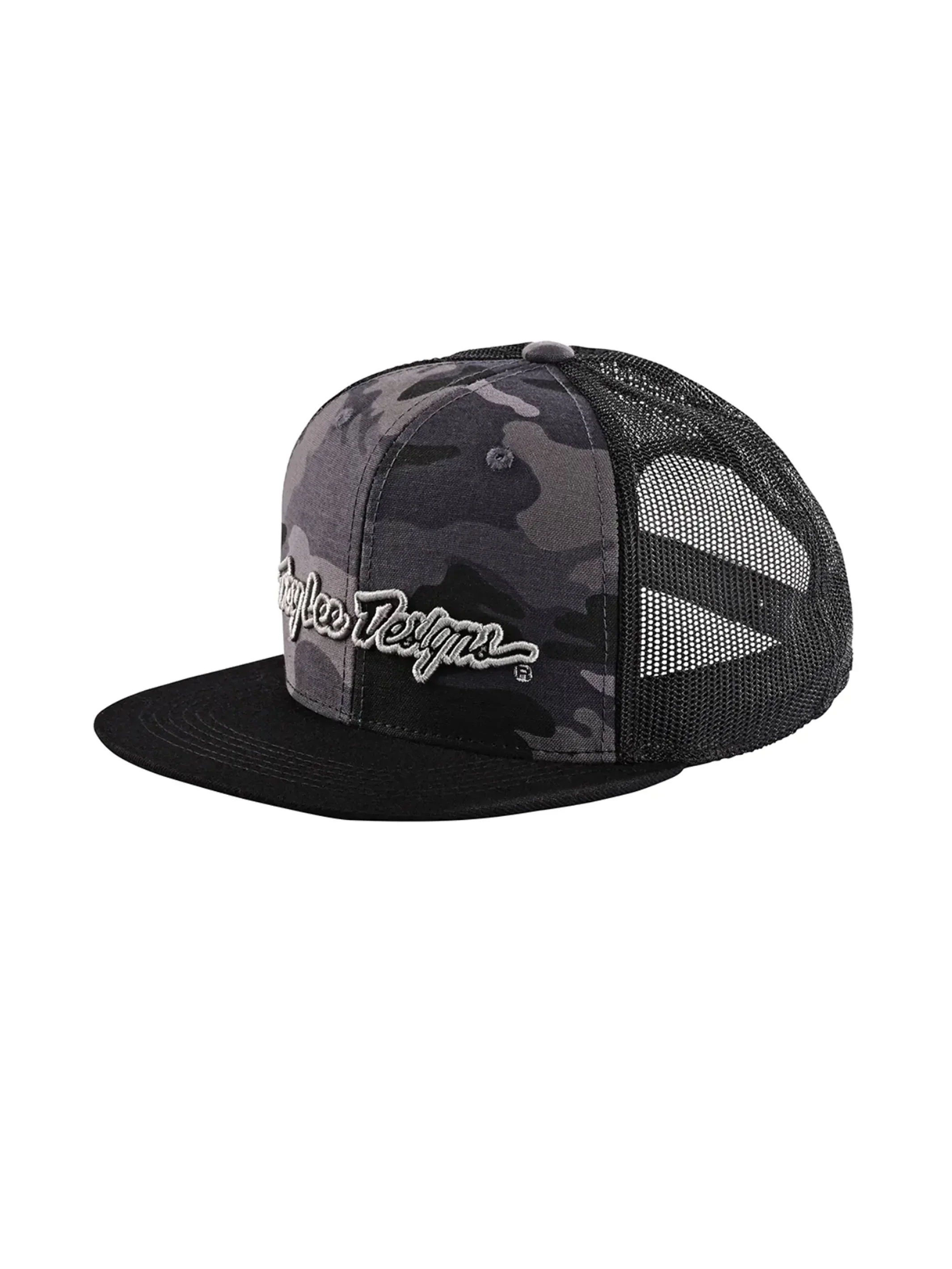 Troy Lee Designs Jockey Snapback Signature Camo Negro / Silver