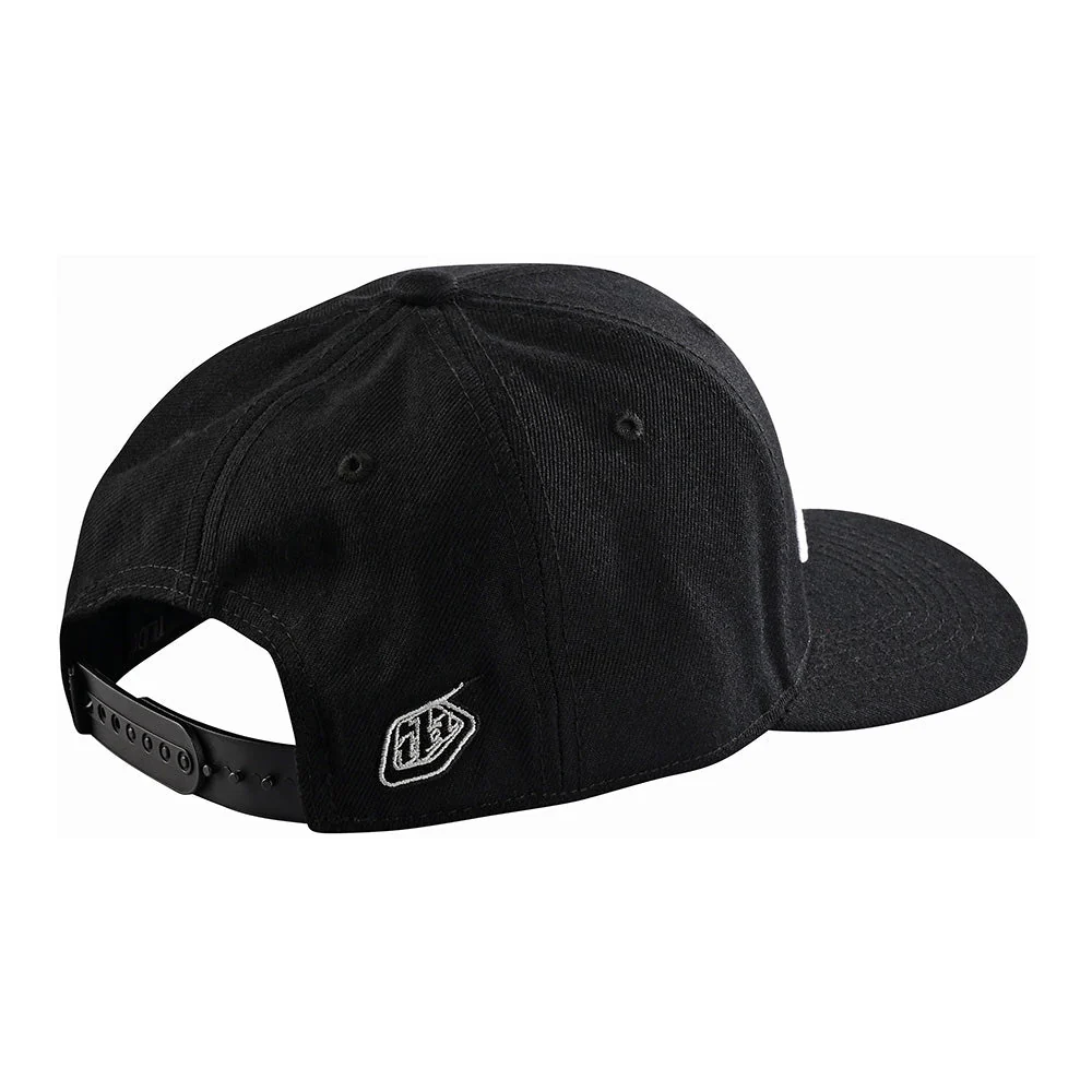 Troy Lee Designs Jockey Snapback Signature Negro / Blanco - Image 2
