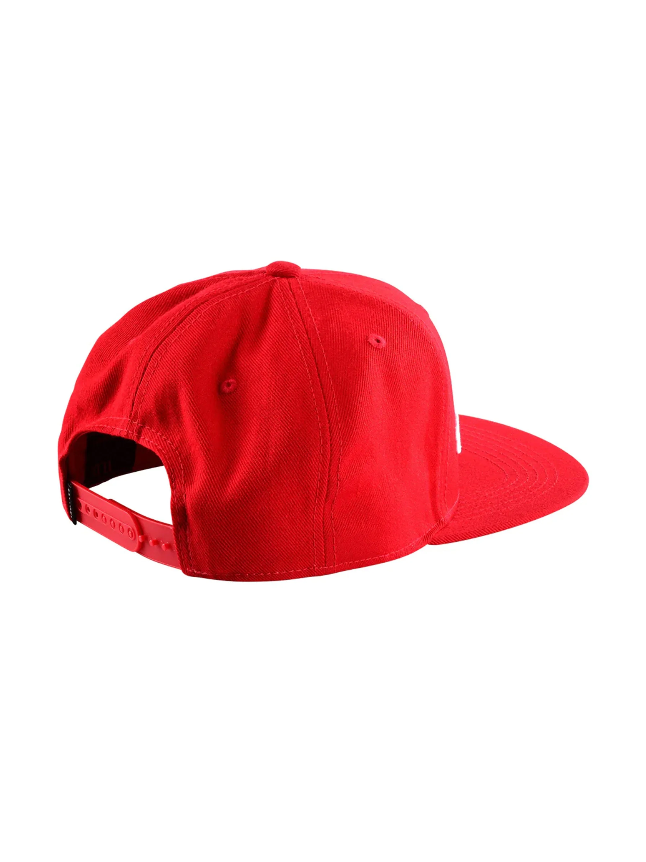 Troy Lee Designs Jockey Snapback Signature Rojo / Blanco - Image 2