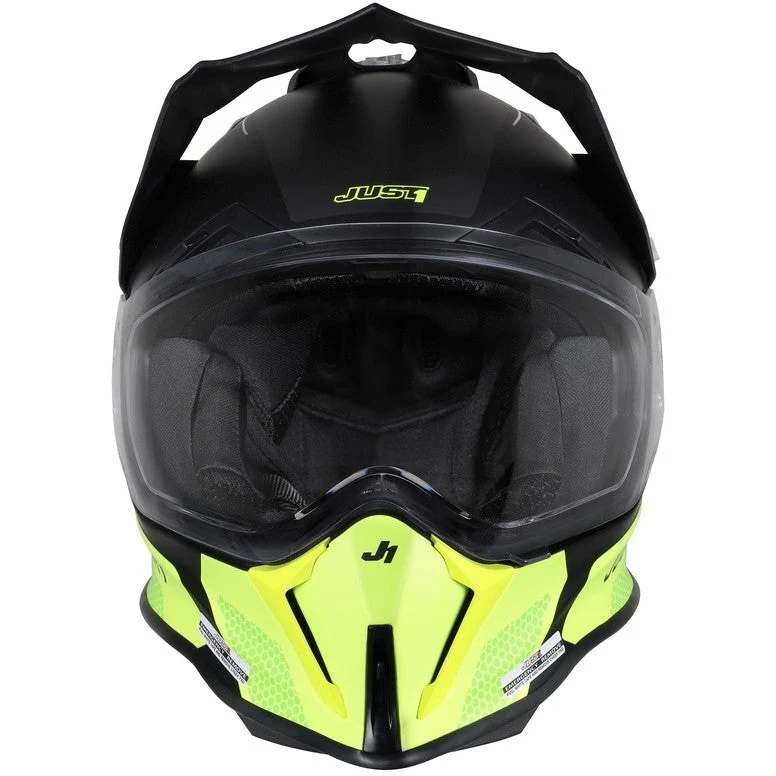 Just1 Casco Moto J14-F Elite Amarillo Fluor Negro - Image 3