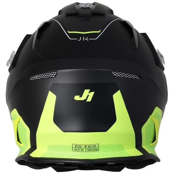 Just1 Casco Moto J14-F Elite Amarillo Fluor Negro - Image 5