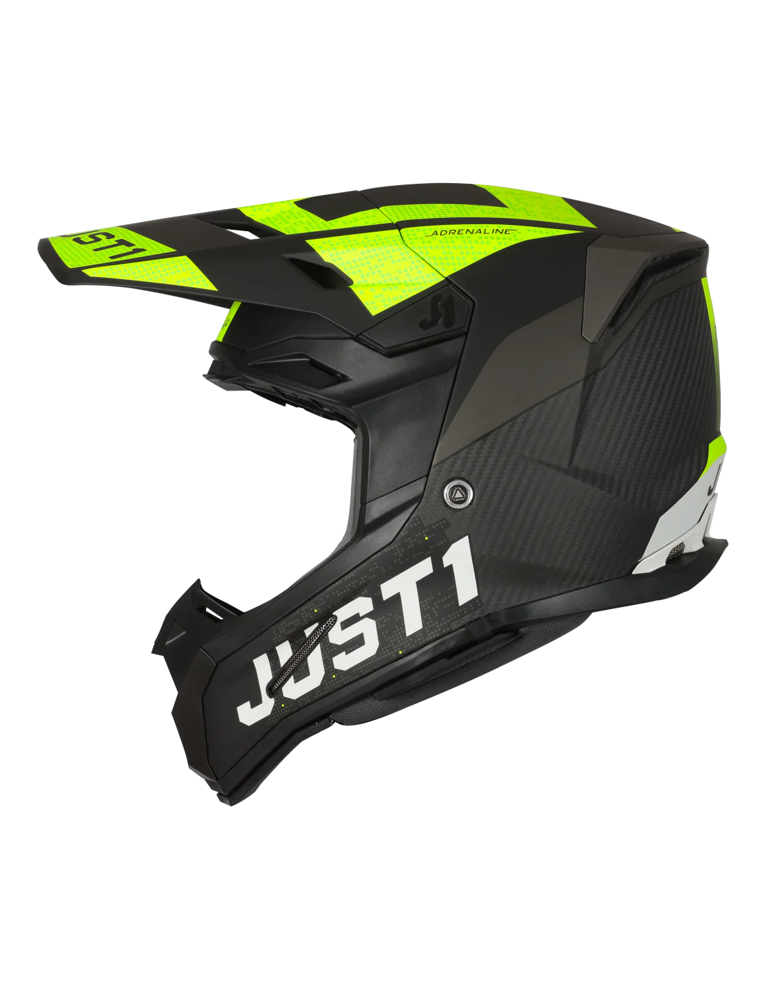 Just1 Casco Moto J22 Adrenaline Fluo Yellow Carbon - Image 3