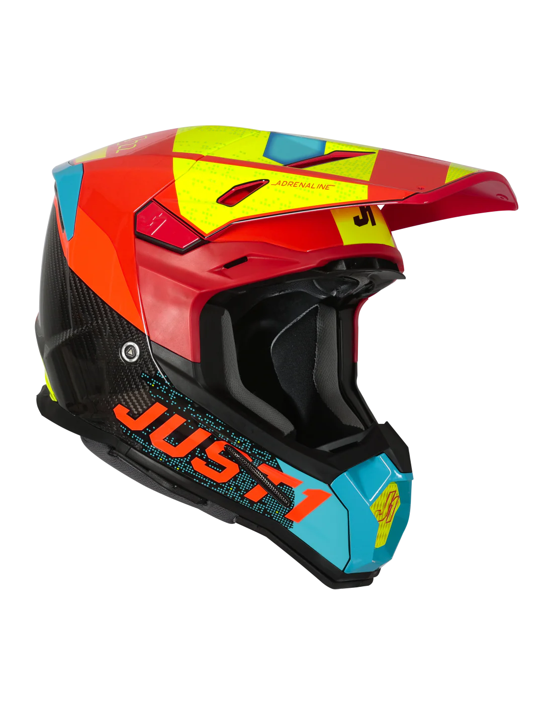 Just1 Casco Moto J22 Adrenaline Red Blue Yellow Carbon - Image 2