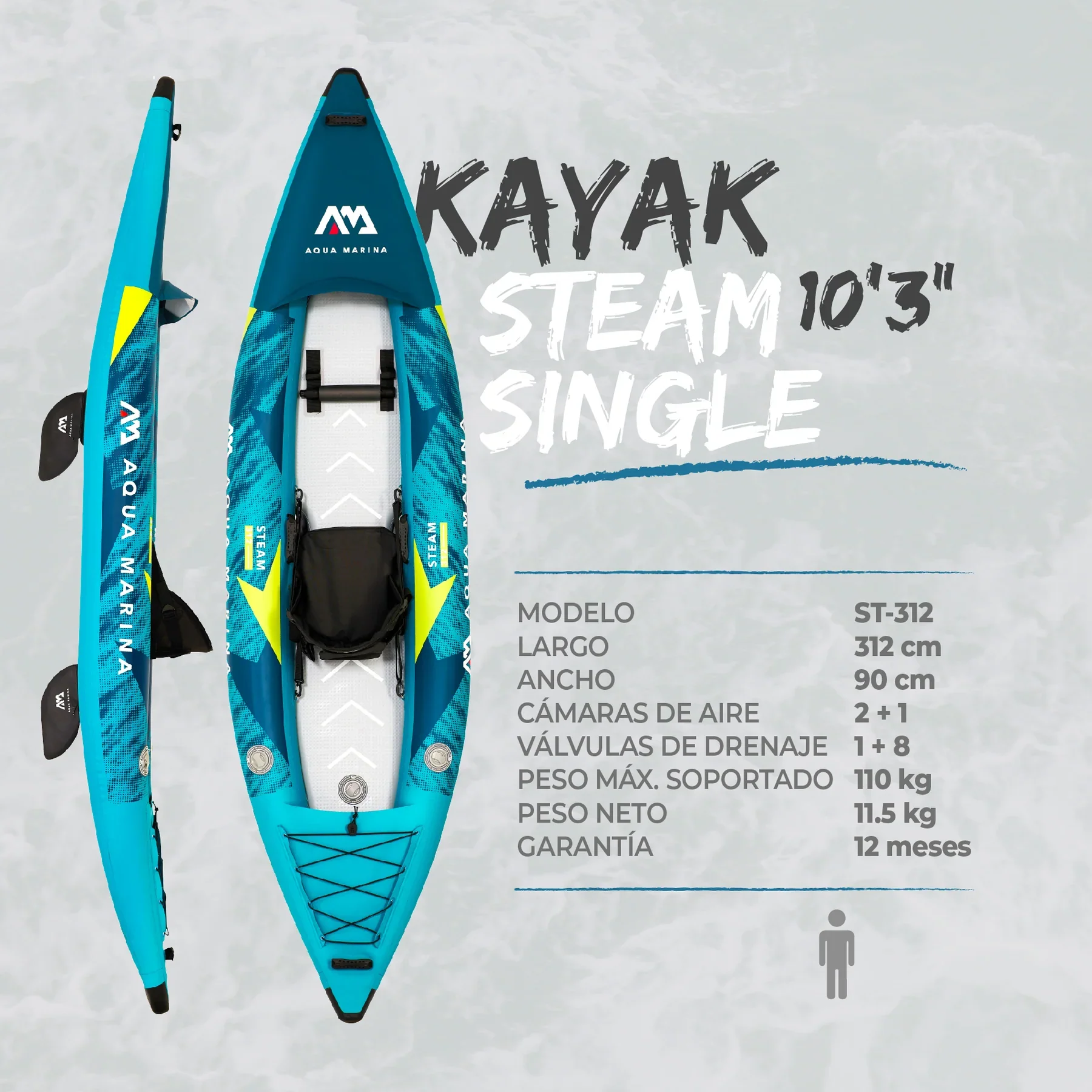 Kayak Aqua Marina Steam Single - Image 3