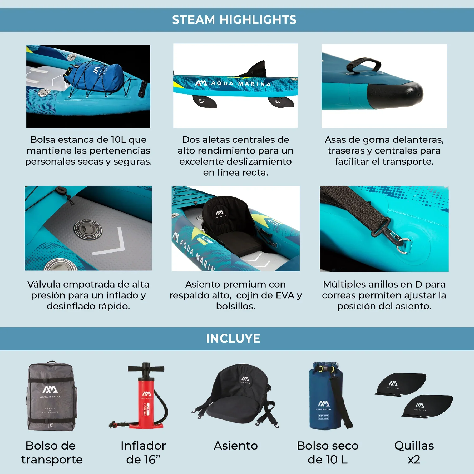 Kayak Aqua Marina Steam Single - Image 8