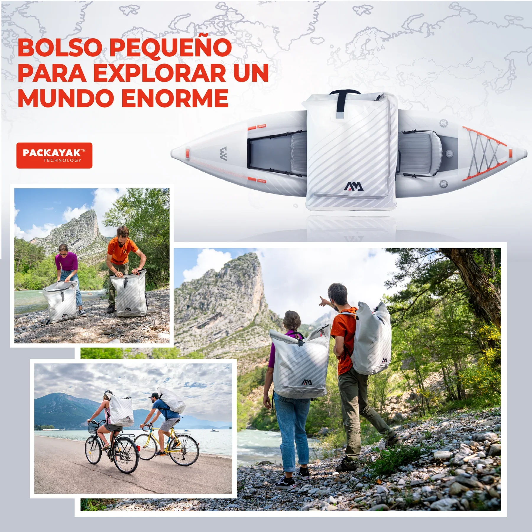 Kayak Ultraliviano Aqua Marina Halve Single / Doble Blanco - Image 5