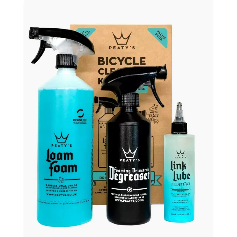 Kit Limpieza Bicicleta Espuma Lavado, Desengrasante y Lubricante Cadena Peaty's - Image 2