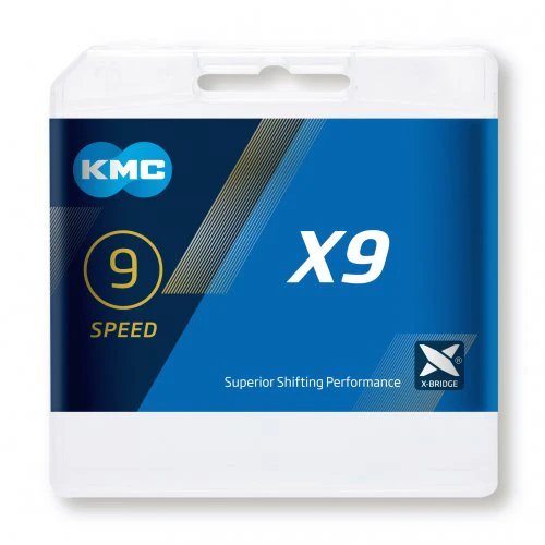 KMC Cadena X9 1/2" x11/28" Plata/Gris