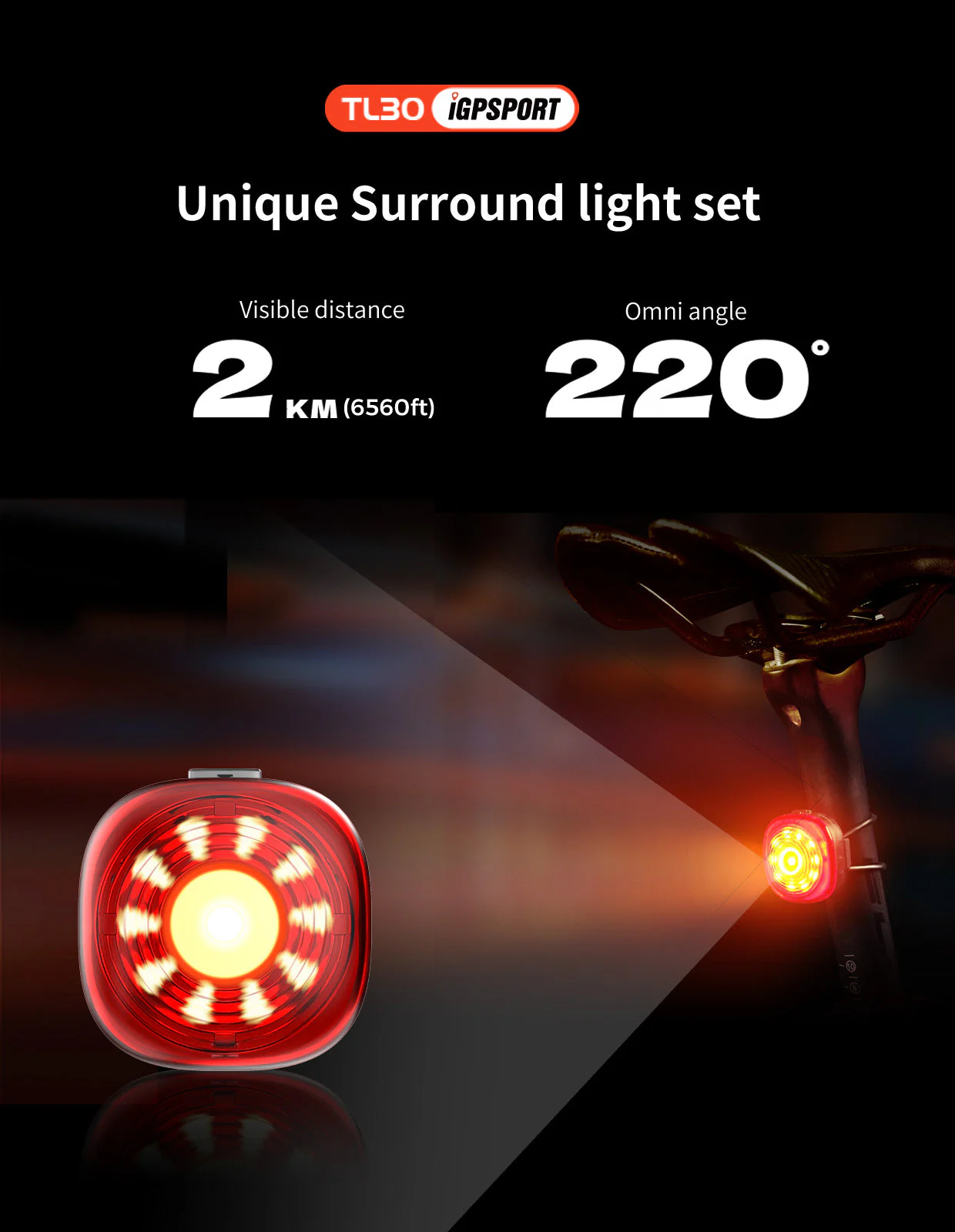 Luz Trasera Inteligente iGPSPORT TL30 - Image 4