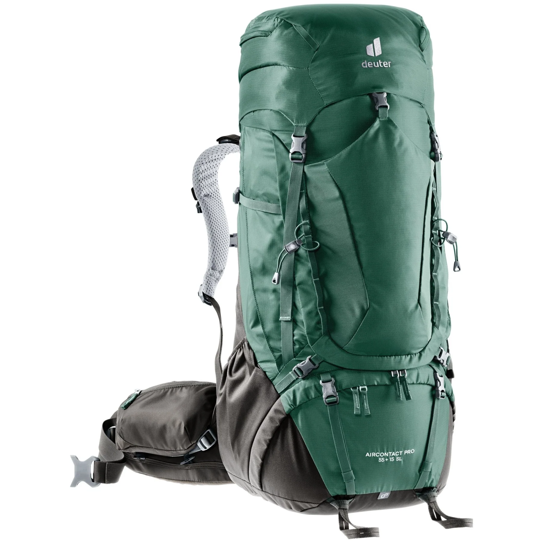 Mochila Aircontact Pro 55+15lts SL Seagreen-Coffee Deuter