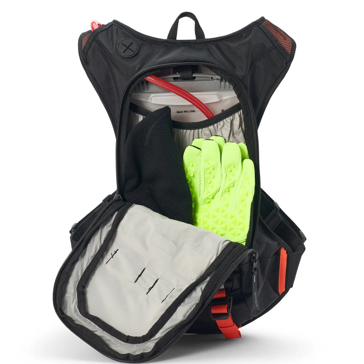 Mochila de Hidratación USWE Hydro 8L Negro Naranjo - Image 4
