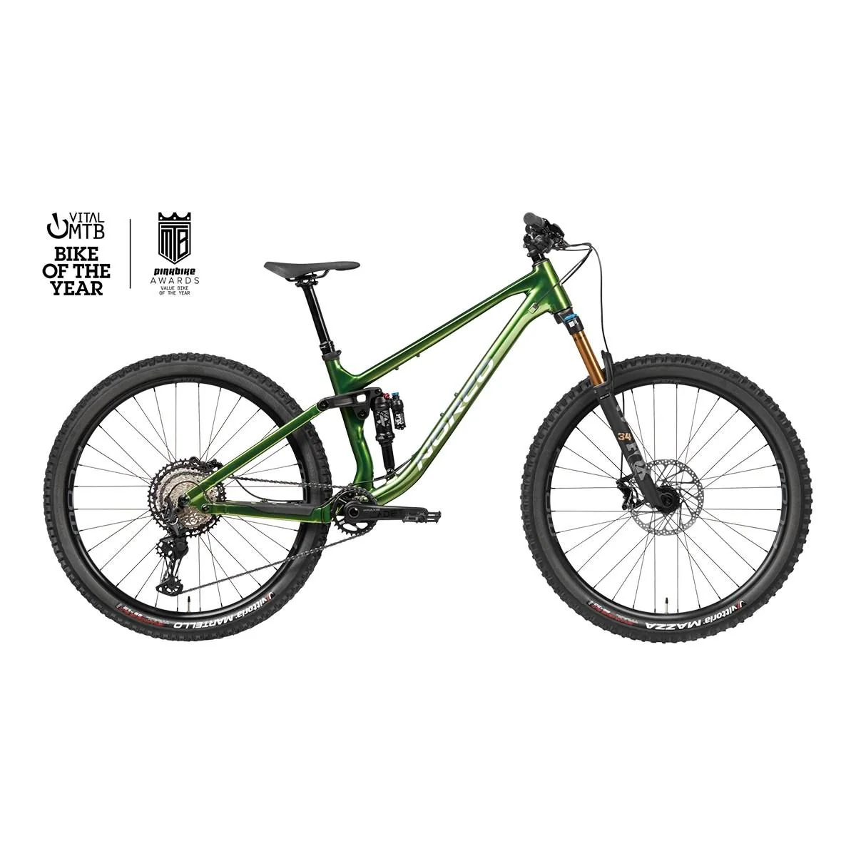 Norco Bicicleta Fluid FS 1 29" Trail Verde/Gris