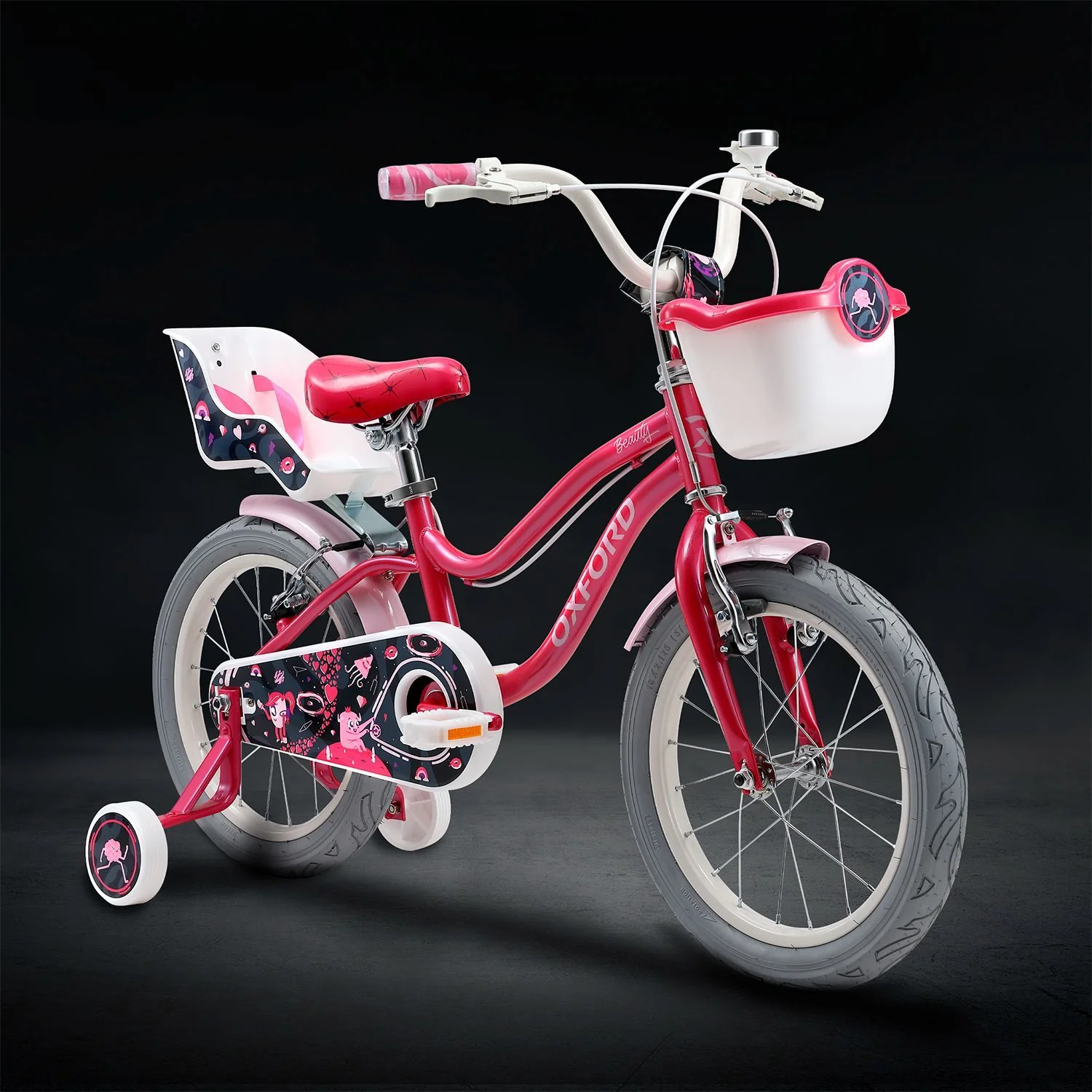 Oxford Bicicleta Infantil Beauty Aro 16 Fucsia/Negro 2022 - Image 3