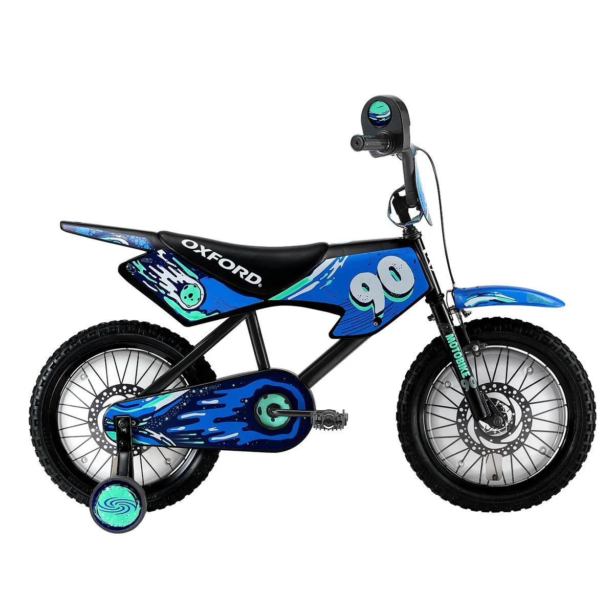 Oxford Bicicleta Infantil Motobike Aro 16 Negro/Azul