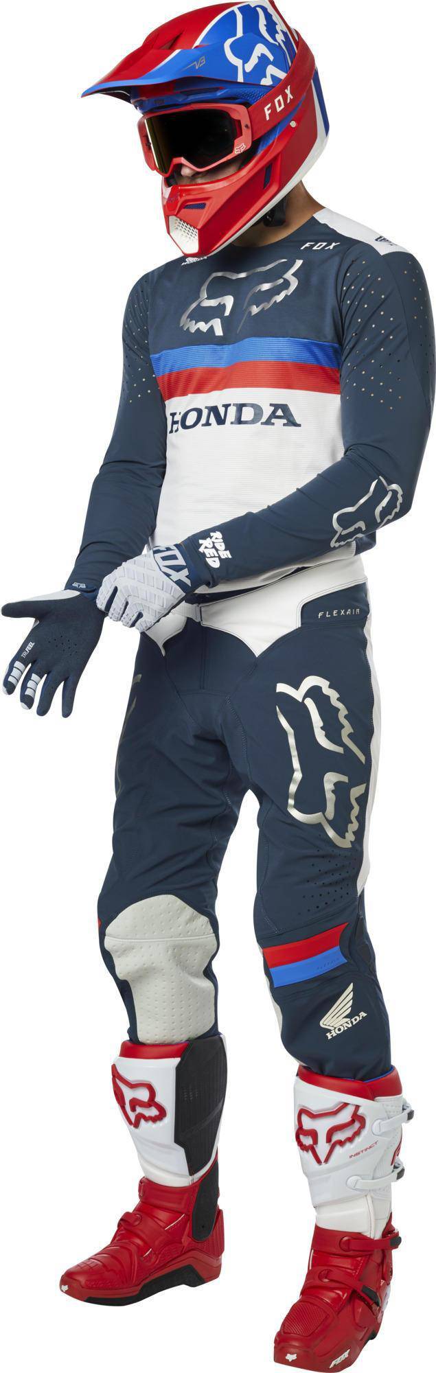 Pantalon Moto Flexair Honda Azul Fox Racing. - Image 2