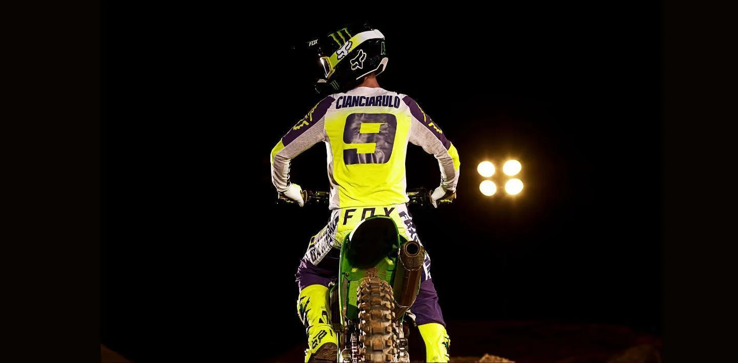Pantalón Moto Flexair Honr Le Morado/Amarillo Fox Racing - Image 2