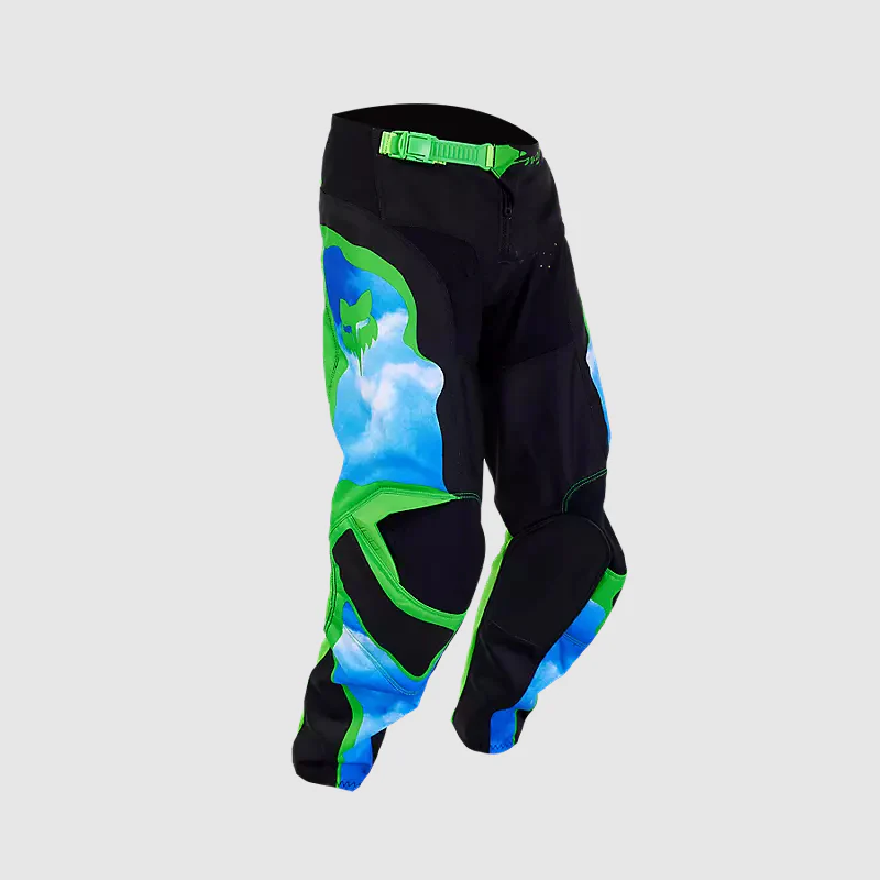 Pantalon Moto Niño 180 Atlas Celeste/Verde Fox