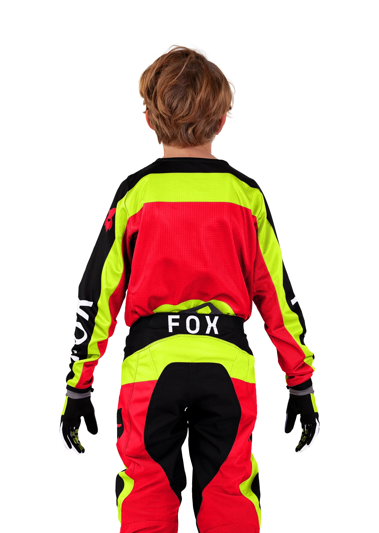Pantalon Moto Niño 180 Ballast Rojo/Amarillo Fox - Image 4