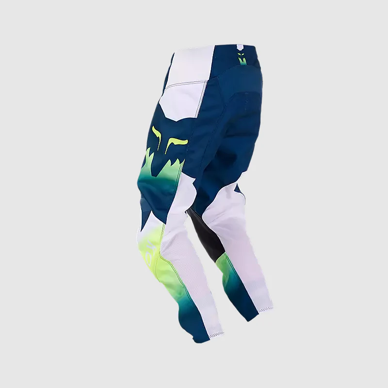 Pantalon Moto Niño 180 Flora Petroleo/Blanco Fox - Image 2