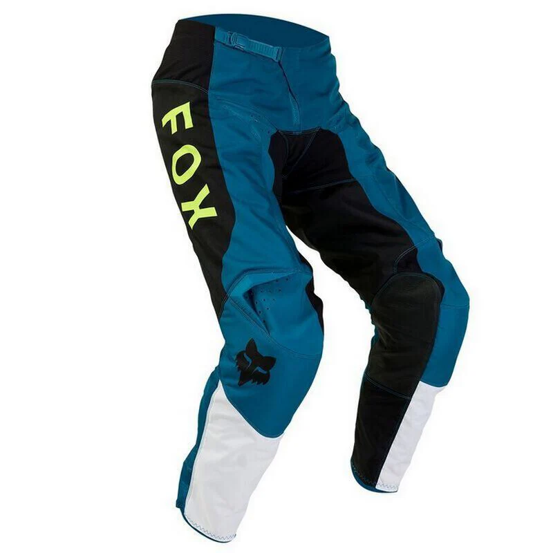 Pantalon Moto Niño 180 Nitro Azul Petroleo Fox
