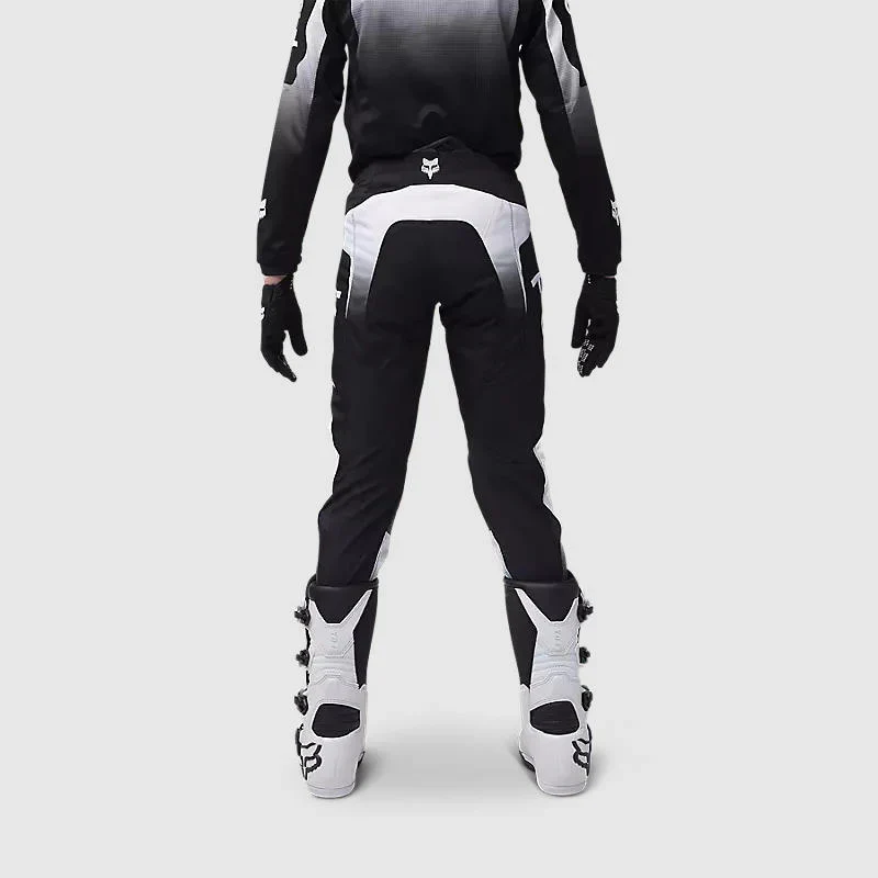 Pantalon Moto Niño Fox 180 Lean Negro/Blanco - Image 3