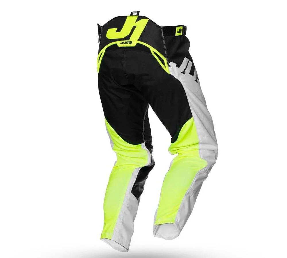 Pantalón de Motocross / Enduro modelo J-Force Hexa Balck white Fluo | Just 1 Racing - Image 2
