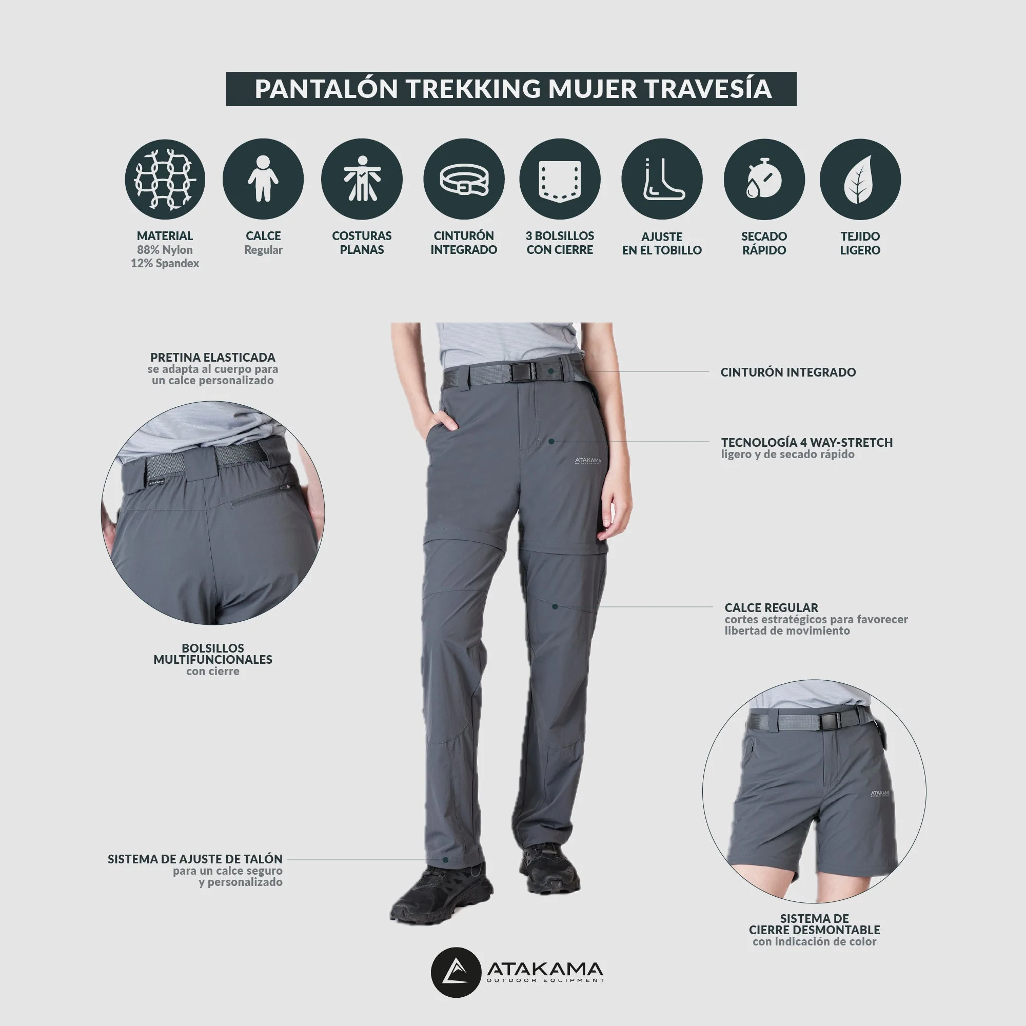 Pantalón Trekking Mujer Travesía - Image 8