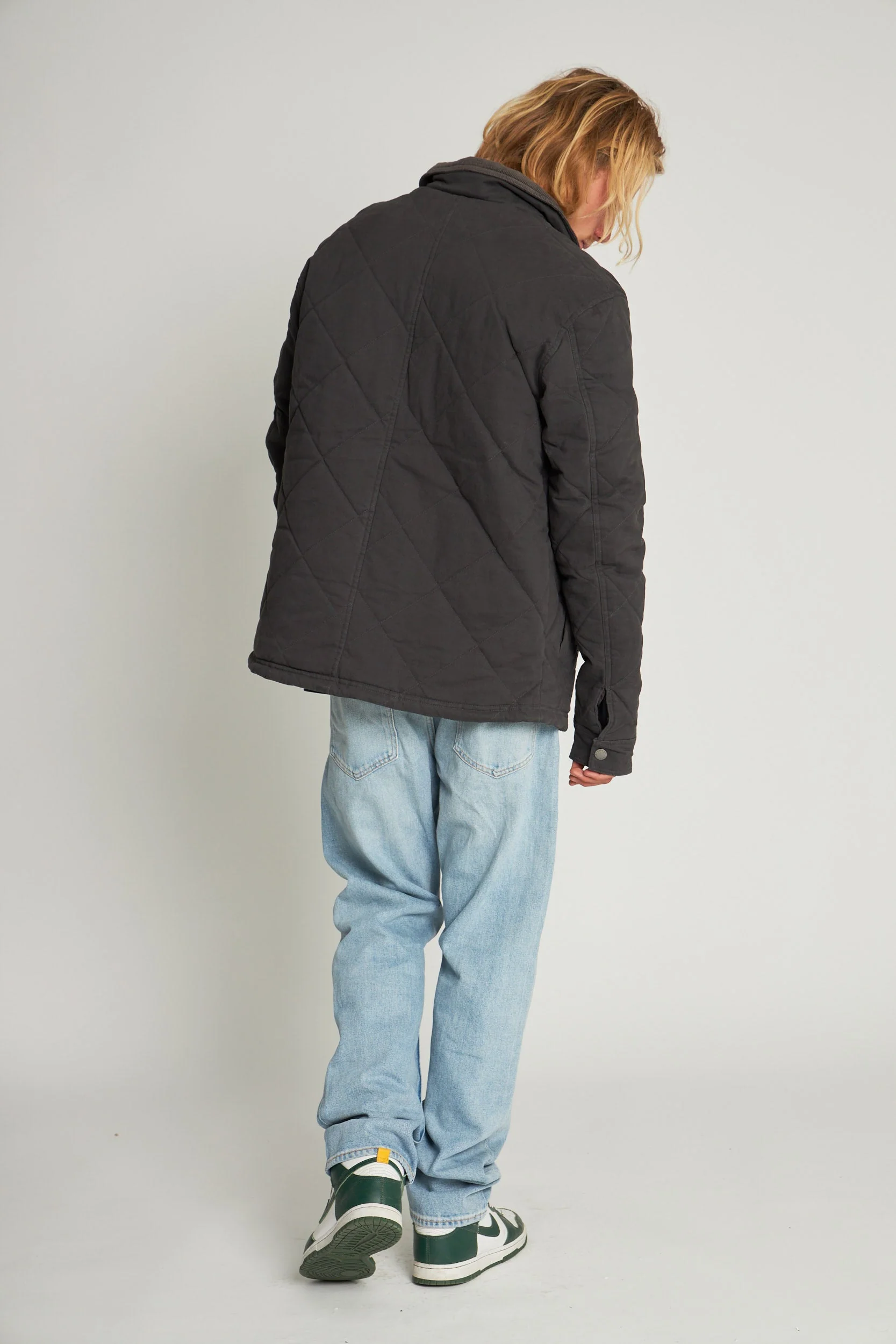 Chaqueta Gris Hombre Canvas Basket - Image 6