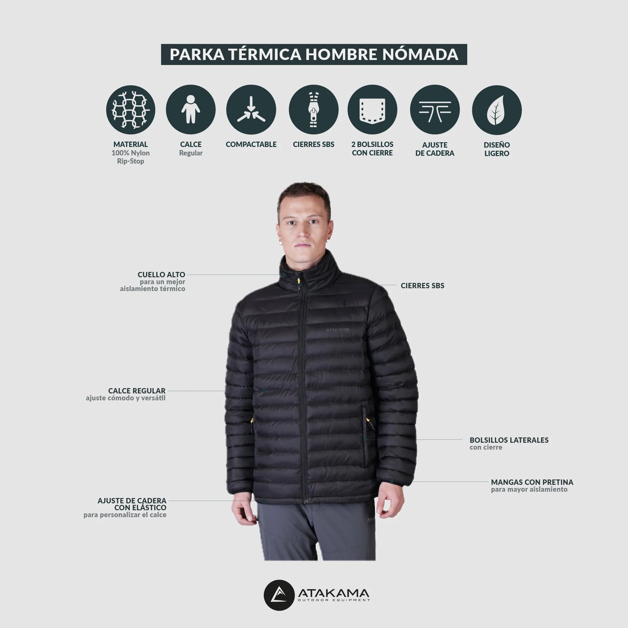 Parka Térmica Hombre Nómada Negro - Image 7