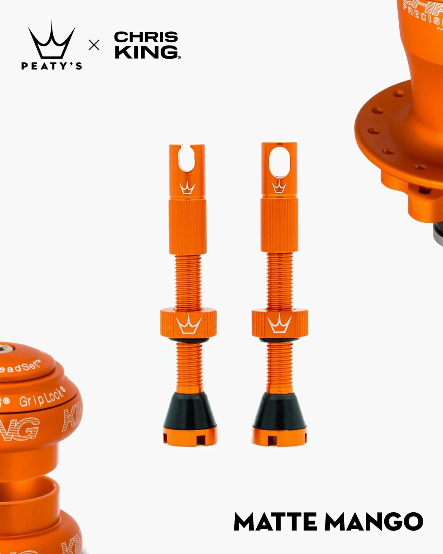 Peaty's Valvula Tubular Chris King 42Mm Naranjo