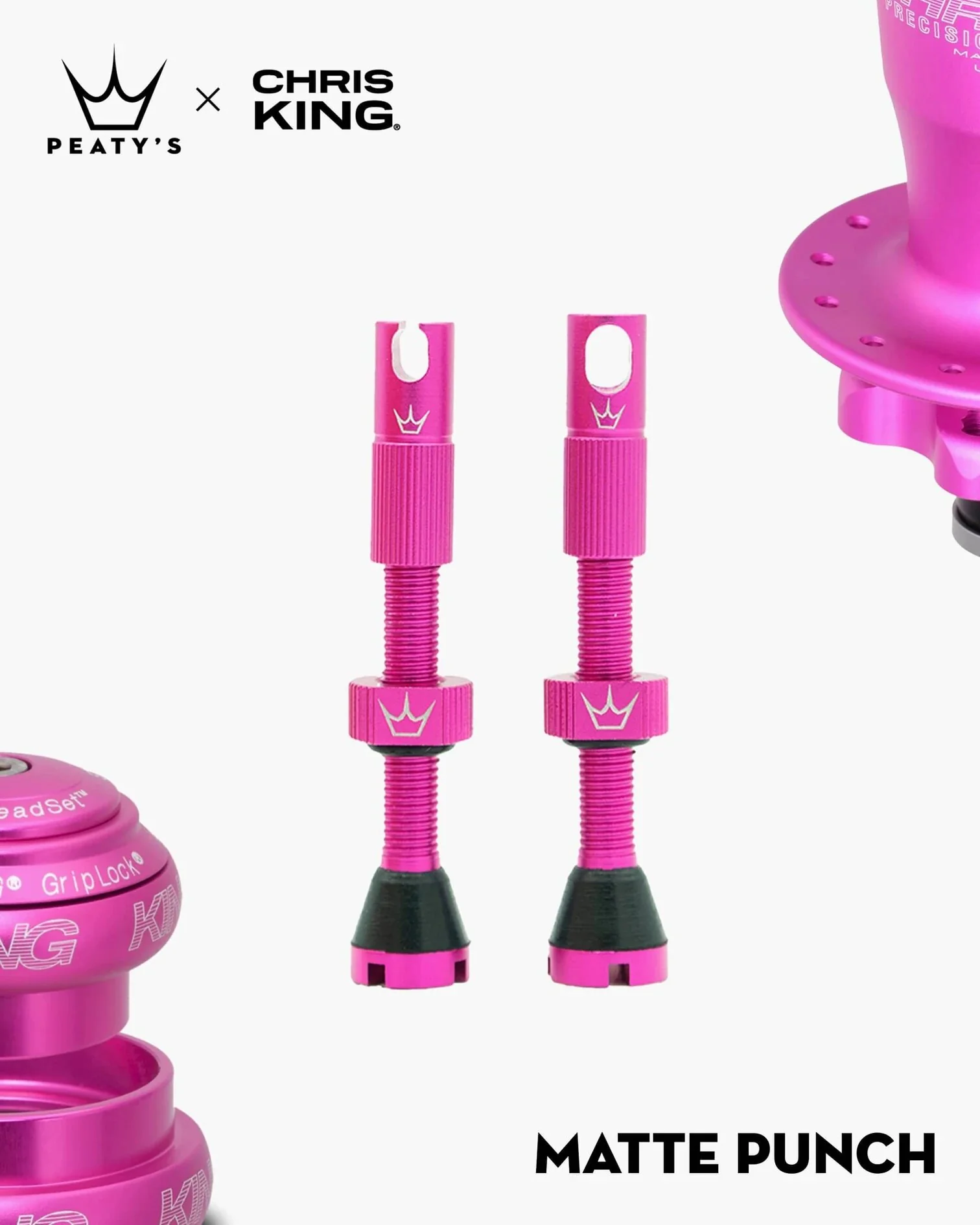 Peaty's Valvula Tubular Chris King 42Mm Rosado