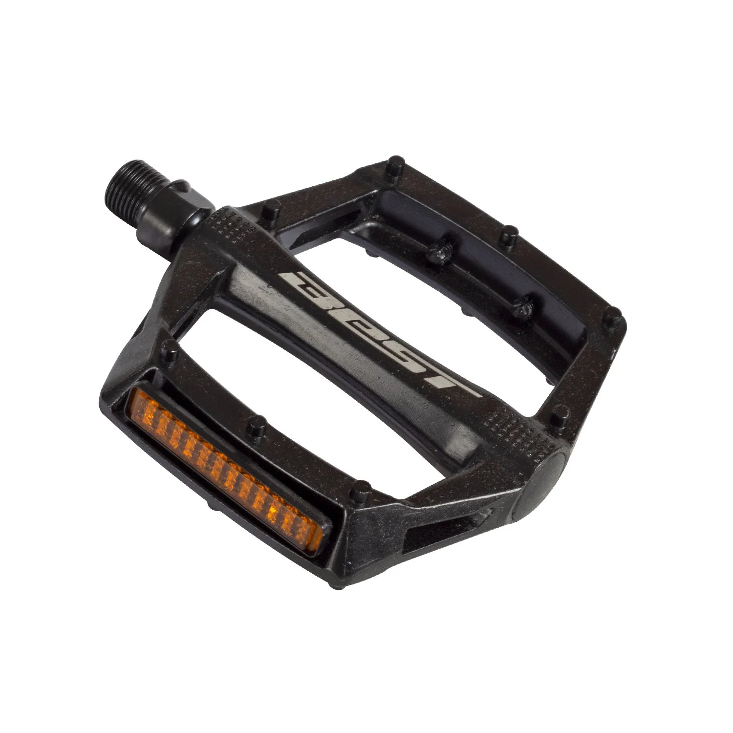 Pedal Best Aluminio Negro Con Reflector | 388Grs
