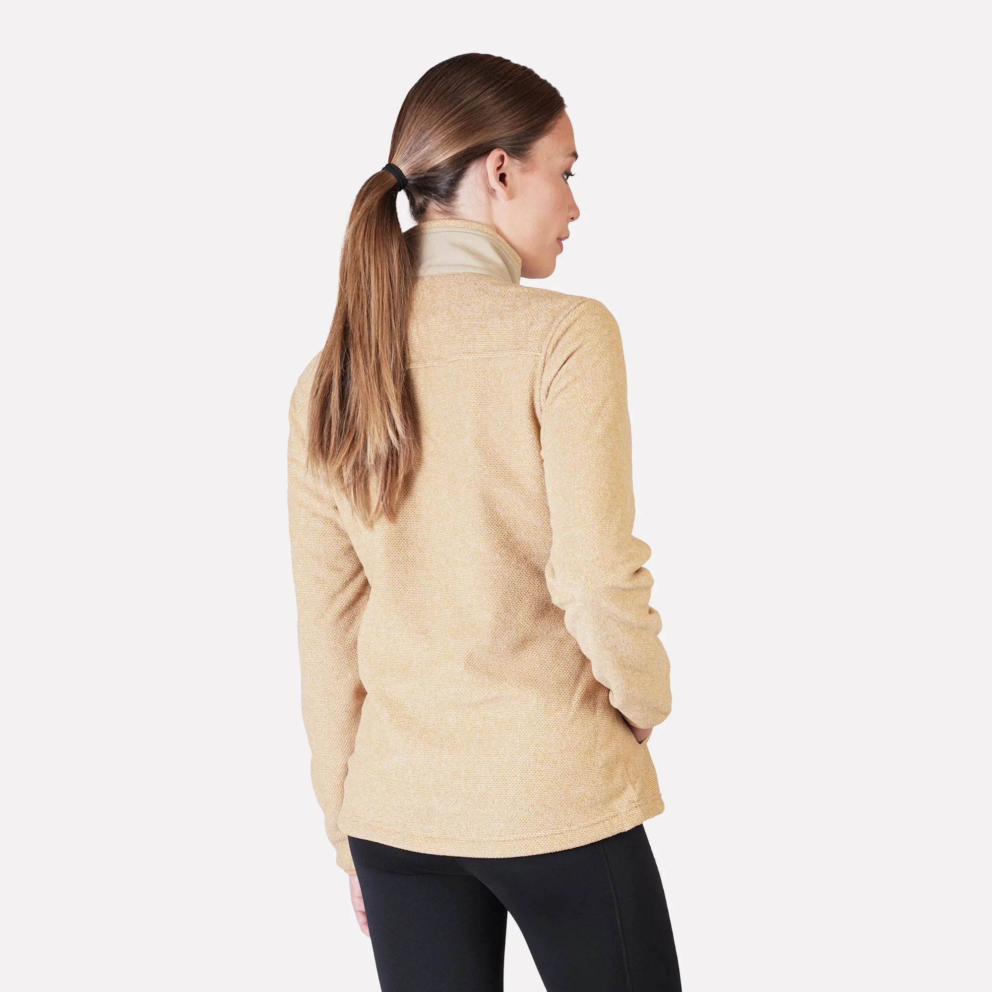 Polar Texturado Mujer Ventisquero Full Zip Beige - Image 2