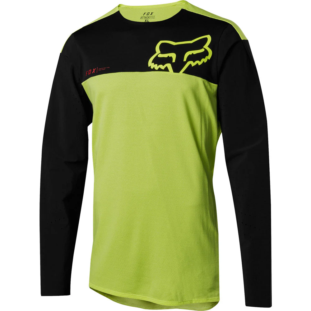 Polera Bicicleta Attack Pro Amarillo Fox Racing