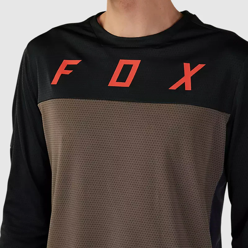 Polera Bicicleta Defend Cekt Manga Larga Cafe Fox - Image 4