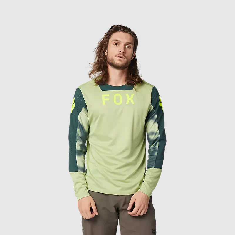 Polera Bicicleta Defend Taunt Manga Larga Verde Fox - Image 3