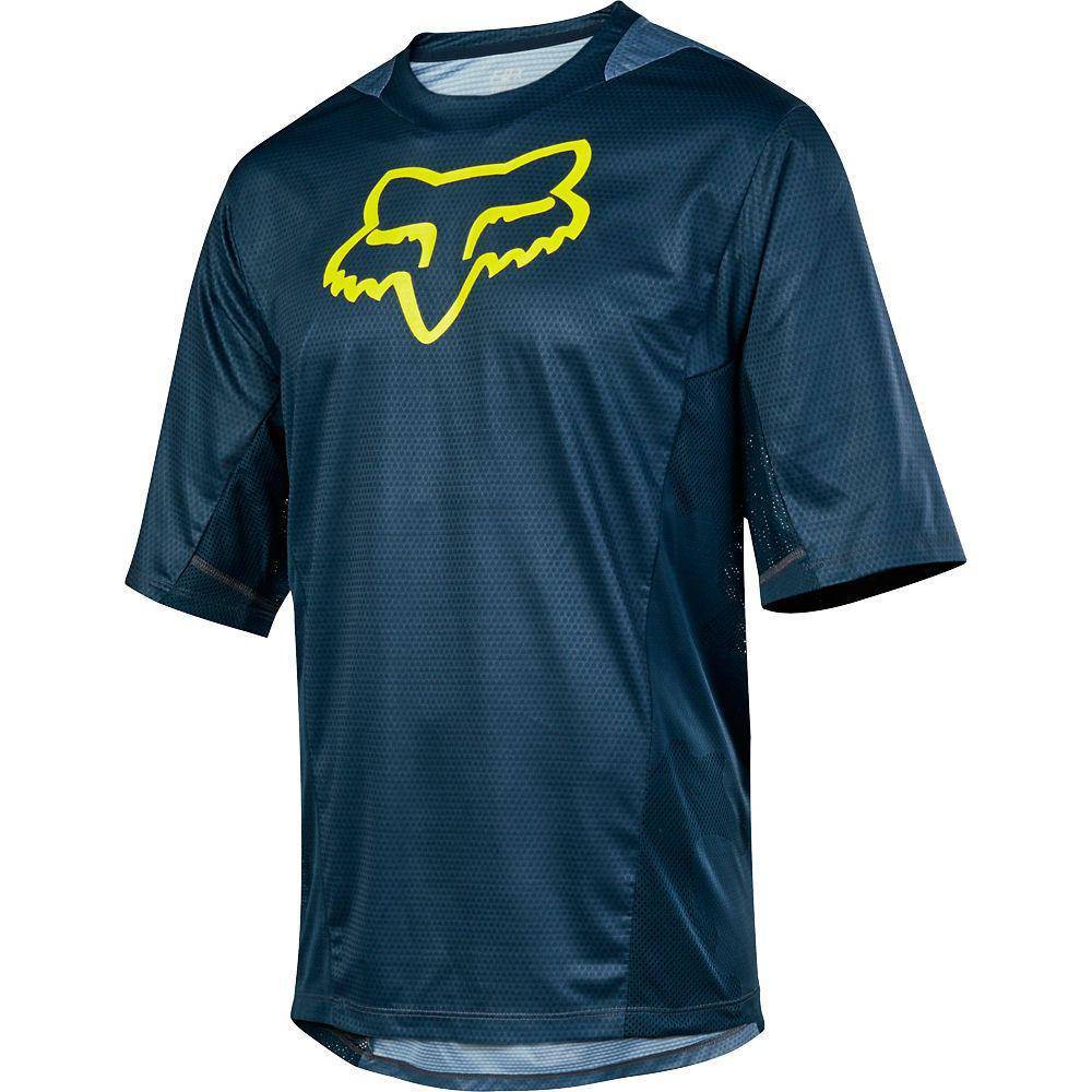 Polera Bicicleta Demo Camo Burn Azul Fox Racing.
