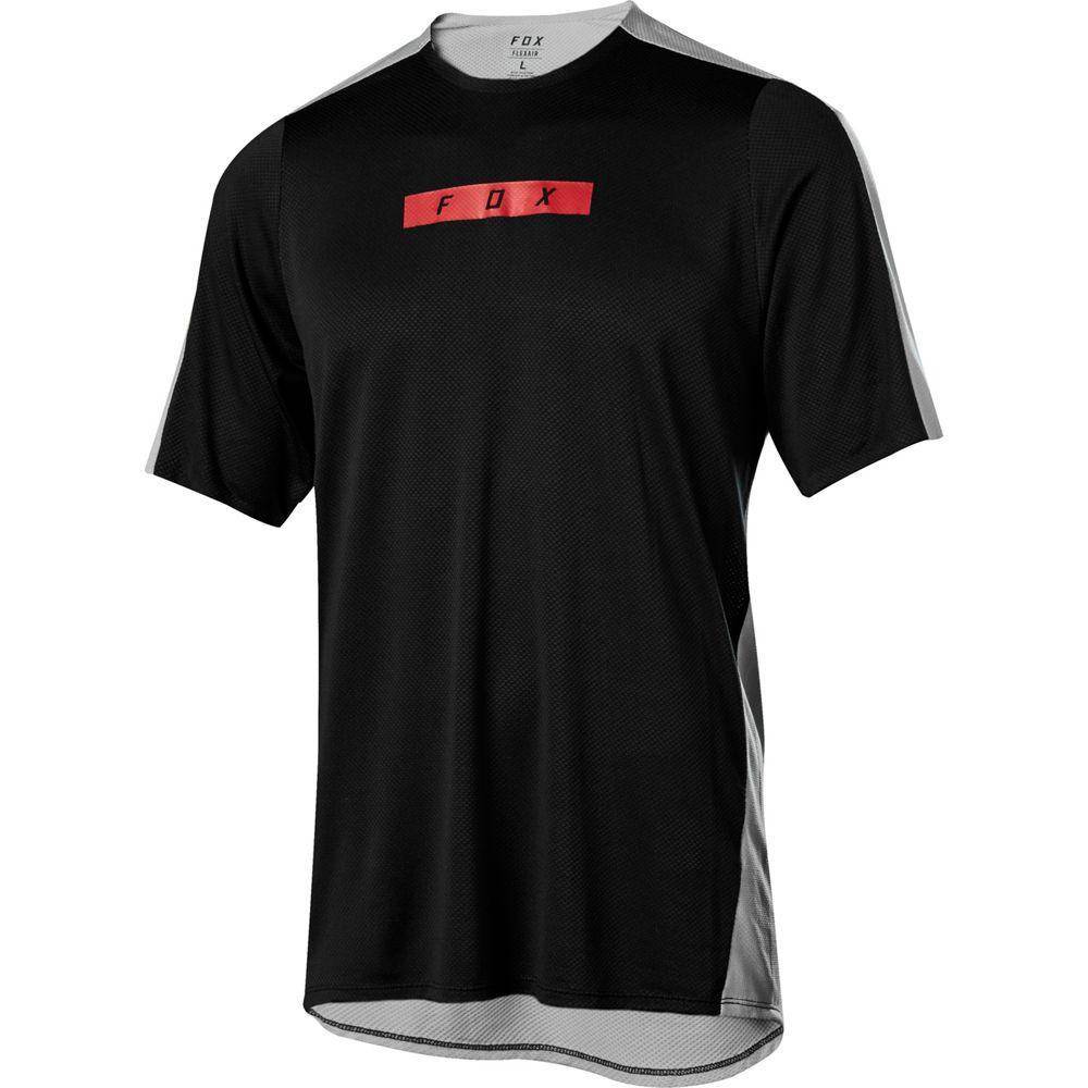 Polera Bicicleta Flexair Delta Negro Gris Fox Racing.