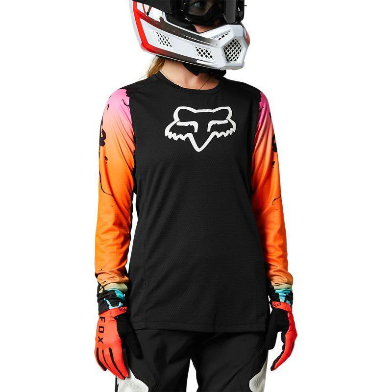 Polera Bicicleta Mujer Defend Pyre Negro Fox Racing