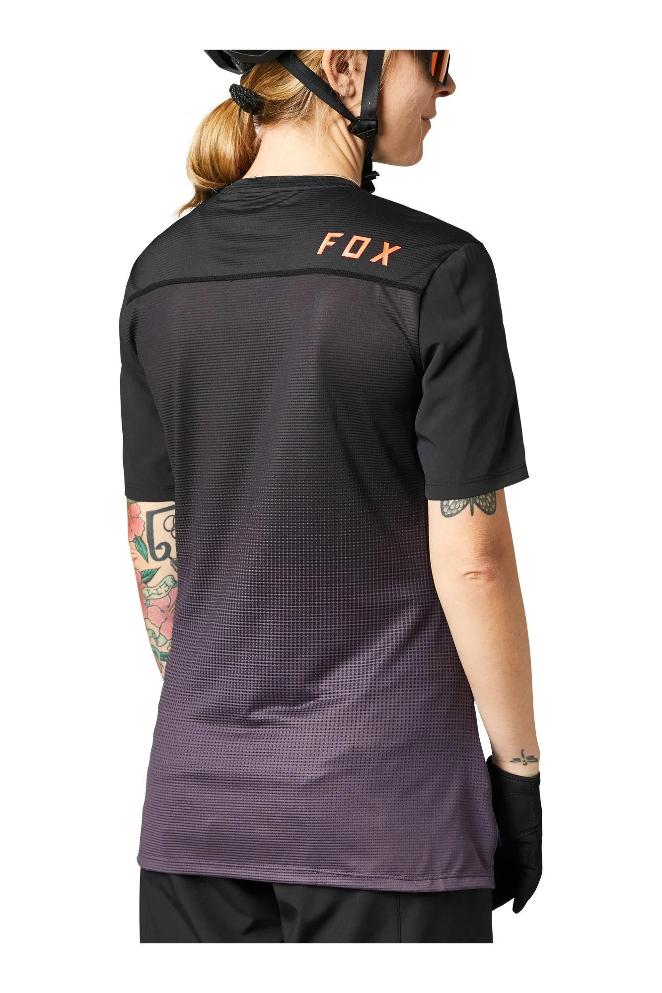 Polera Bicicleta Mujer Flexair Negro/Morado Fox Racing - Image 4