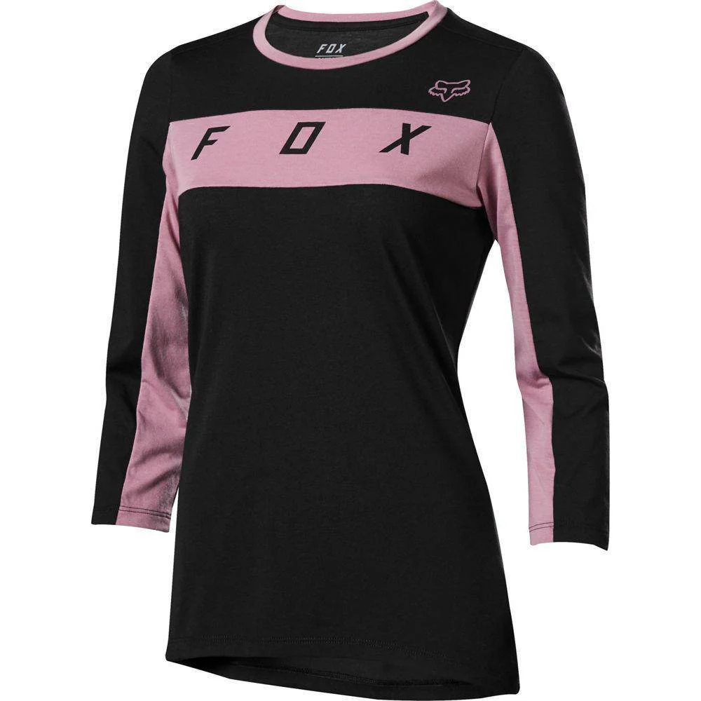 Polera Bicicleta Mujer Ranger Drirelease 3/4 Rosado Fox Racing.