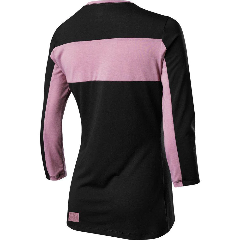 Polera Bicicleta Mujer Ranger Drirelease 3/4 Rosado Fox Racing. - Image 2