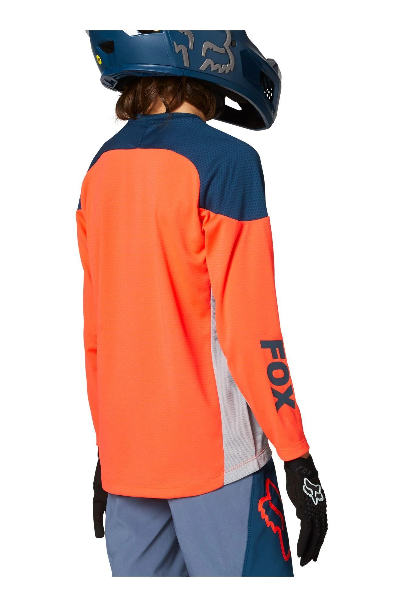 Polera Bicicleta Niño Defend Grphc 2 Naranja Fox Racing - Image 4