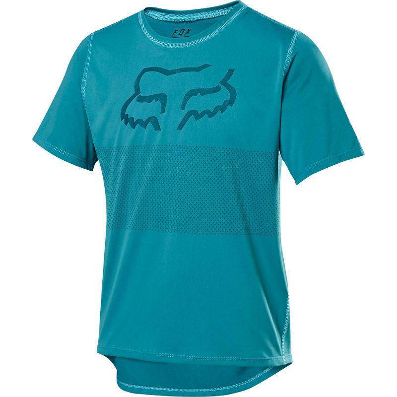 Polera Bicicleta Niño o Niña Ranger Celeste Fox Racing.