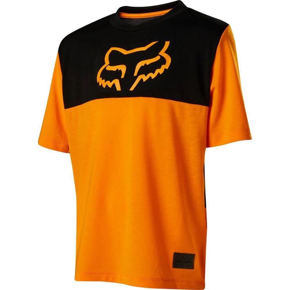 Polera Bicicleta Niño Ranger Drirelease Naranjo Fox Racing.