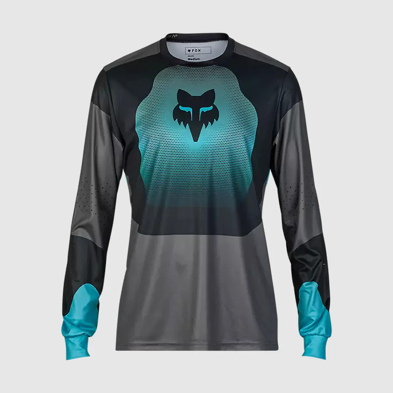 Polera Bicicleta Ranger Revise Manga Larga Celeste/Gris Fox