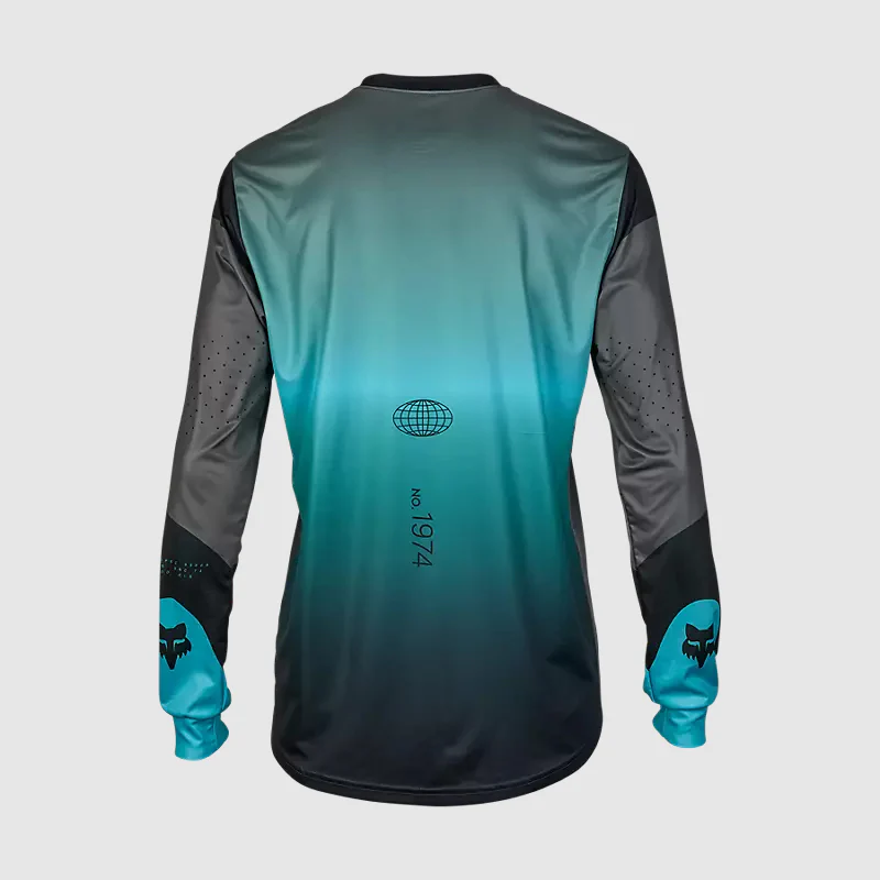 Polera Bicicleta Ranger Revise Manga Larga Celeste/Gris Fox - Image 2
